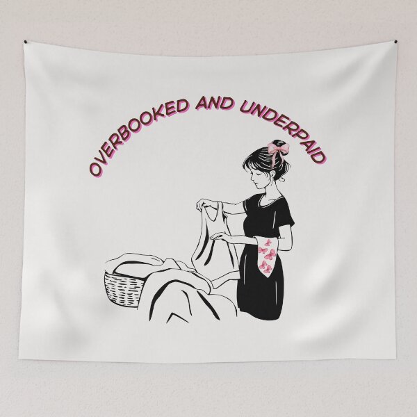 Item preview, Overbooked & Underpaid: The Mom Life Truth designed and sold by ChooseAndPrint.
