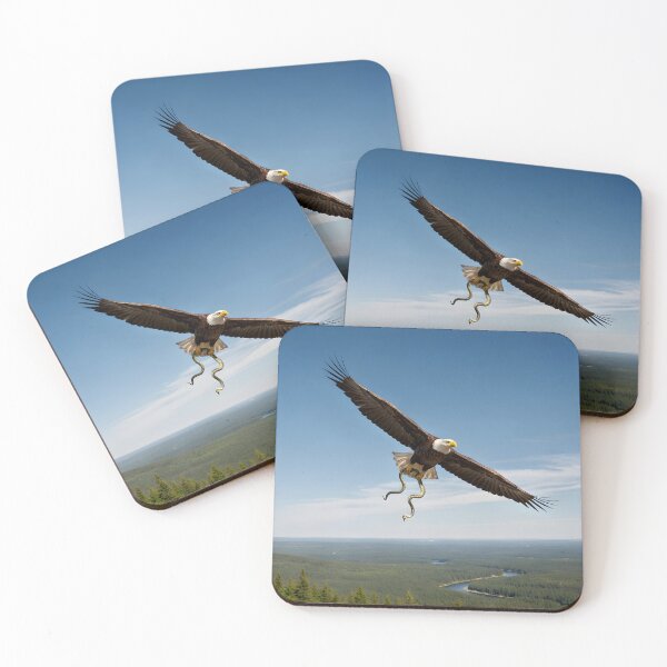 Item preview, Apex Predator– Bald Eagle & Snake in Flight | Wildlife Wall Art designed and sold by DukeNiko.
