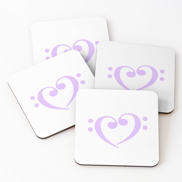 Item preview, Bass Clef Heart Lilac designed and sold by Ukulaliens.