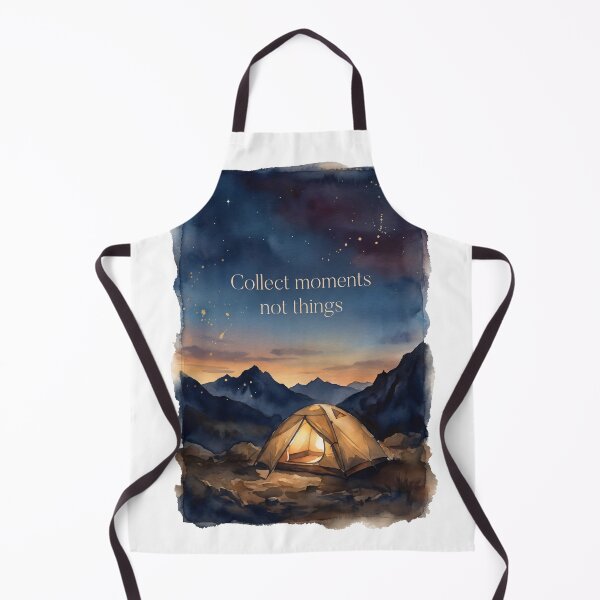 Item preview, Collect moments not things camping night sky watercolor mountain art designed and sold by icemanphotos.