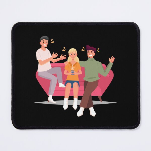 Item preview, Friendship Laugh Group Of Friends On Sofa Illustration designed and sold by JeroDesignArt.