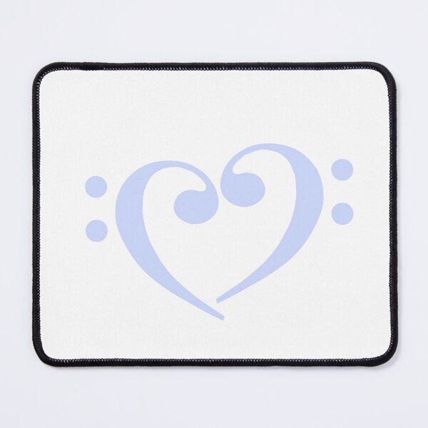 Item preview, Bass Clef Heart Baby Blue designed and sold by Ukulaliens.