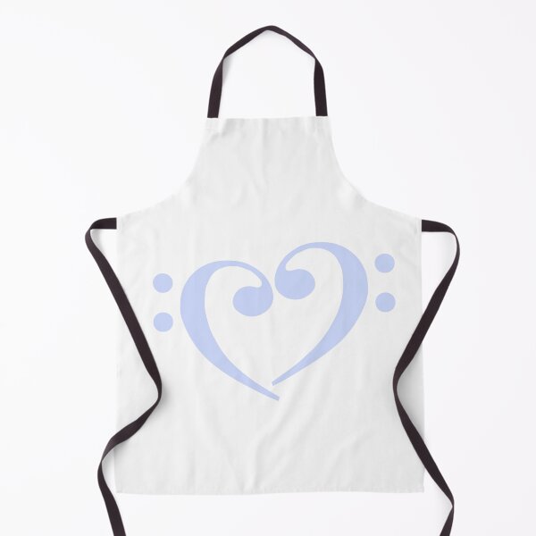 Item preview, Bass Clef Heart Baby Blue designed and sold by Ukulaliens.