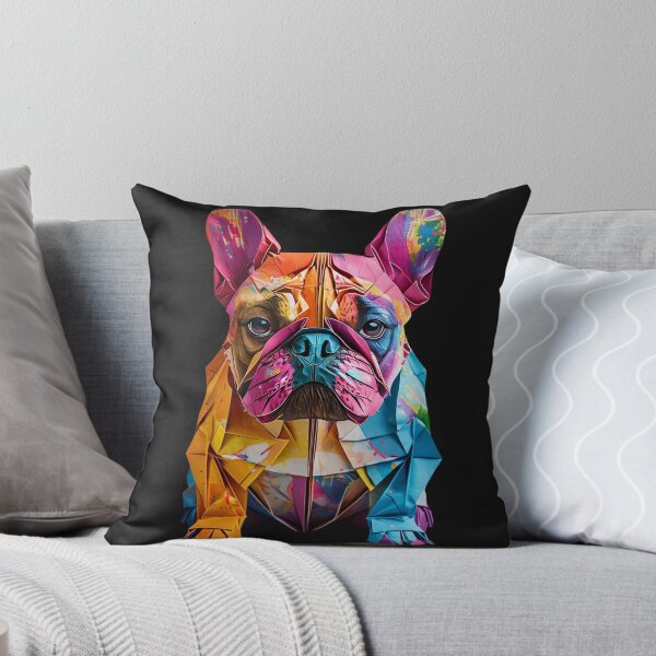 Item preview, Pop Art Origami Frenchie - Folded French Bulldog designed and sold by ArtisticDesignsbyLinda.
