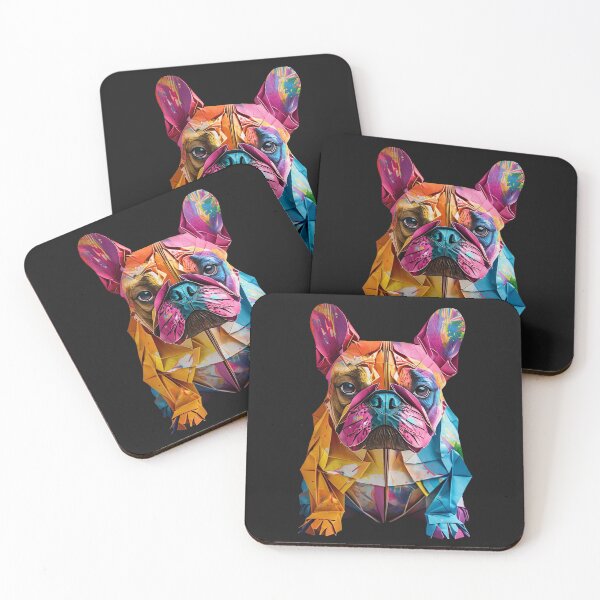 Item preview, Pop Art Origami Frenchie - Folded French Bulldog designed and sold by ArtisticDesignsbyLinda.