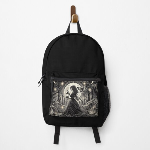 Item preview, Moonlit Forest – Mystical Lantern Woman Fantasy Art designed and sold by Dogandesighn.