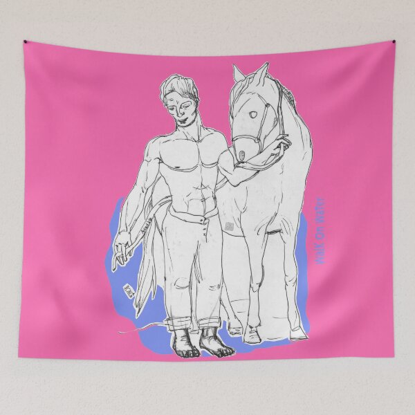 Item preview, Walking On Water - Young Man and Horse (drawing by ACCI) designed and sold by VanyssaGraphics.