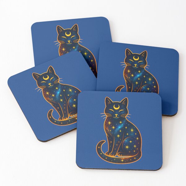 Item preview, Midnight Moon Cat Celestial Art designed and sold by Peac7e.