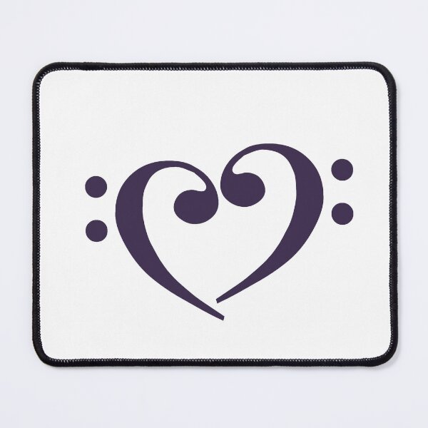 Item preview, Bass Clef Heart Midnight Purple designed and sold by Ukulaliens.
