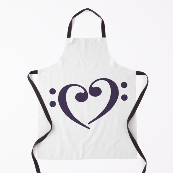 Item preview, Bass Clef Heart Midnight Purple designed and sold by Ukulaliens.