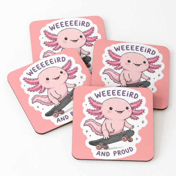 Item preview, Weird And Proud Cute Axolotl Sticker | Funny Skater Axolotl Kawaii Design designed and sold by Bhaskar Digital Art.