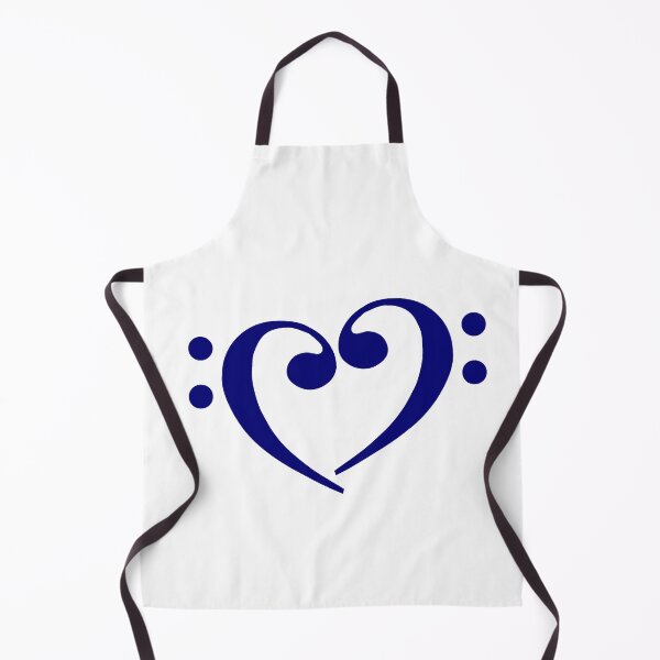 Item preview, Bass Clef Heart Navy Blue designed and sold by Ukulaliens.