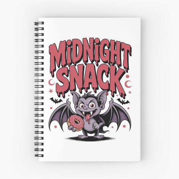 Item preview, Cute Vampire Midnight Snack Bat Donut Halloween Retro Cartoon designed and sold by graphic-genie.