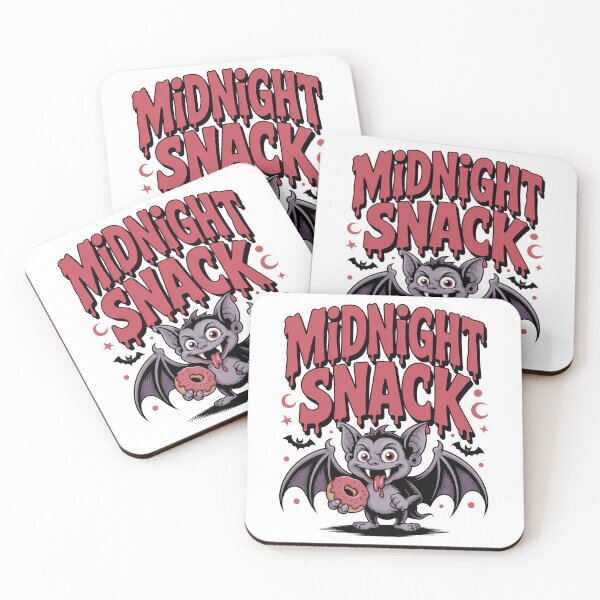 Item preview, Cute Vampire Midnight Snack Bat Donut Halloween Retro Cartoon designed and sold by graphic-genie.