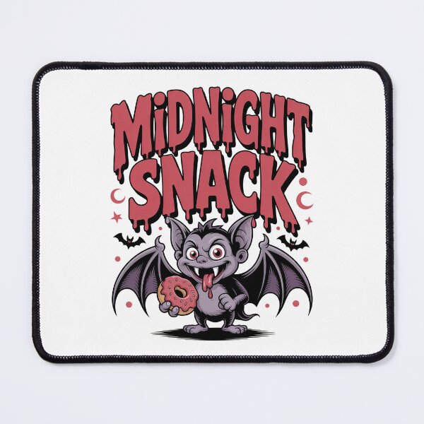 Item preview, Cute Vampire Midnight Snack Bat Donut Halloween Retro Cartoon designed and sold by graphic-genie.