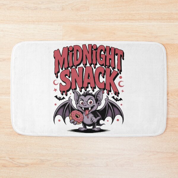 Item preview, Cute Vampire Midnight Snack Bat Donut Halloween Retro Cartoon designed and sold by graphic-genie.