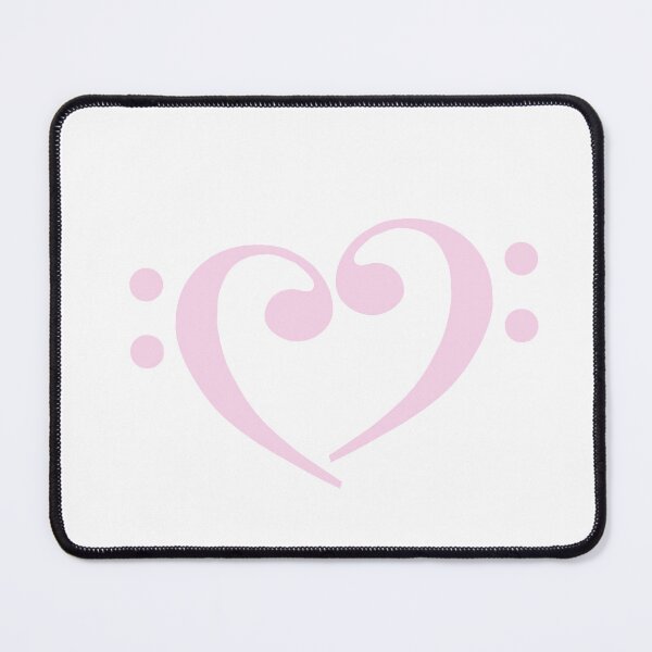 Item preview, Bass Clef Heart Pink designed and sold by Ukulaliens.