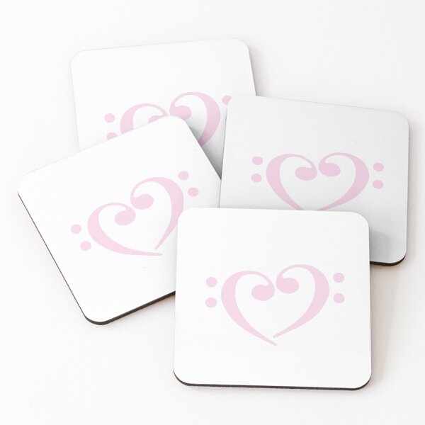 Item preview, Bass Clef Heart Pink designed and sold by Ukulaliens.