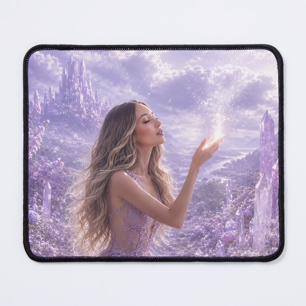 Item preview, Lilac Rose Quartz goddess - Magical fantasy crystal artwork designed and sold by butterfLydii.