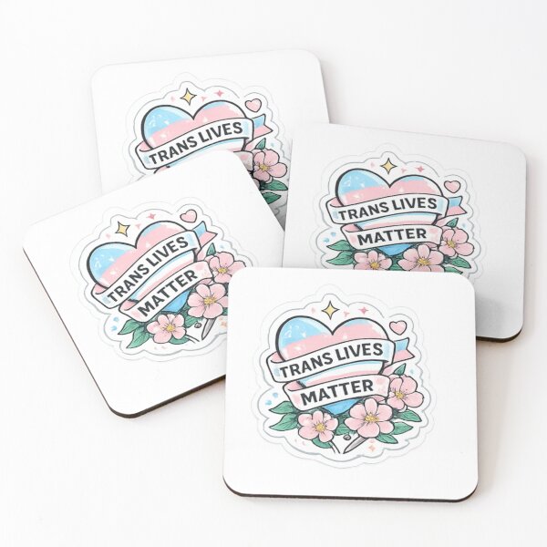 Item preview, Trans Lives Matter Floral Heart designed and sold by Bloomelle Studio.