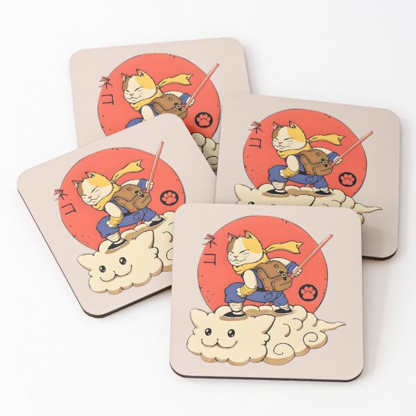 Item preview, Samurai Cat Riding Magic Cloud designed and sold by Peac7e.