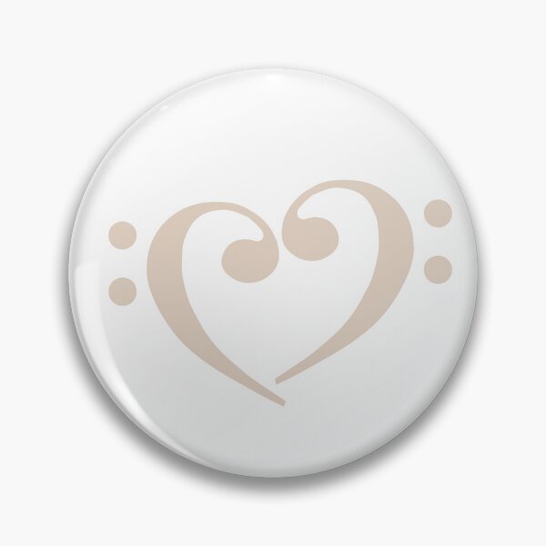 Item preview, Bass Clef Heart Sand designed and sold by Ukulaliens.