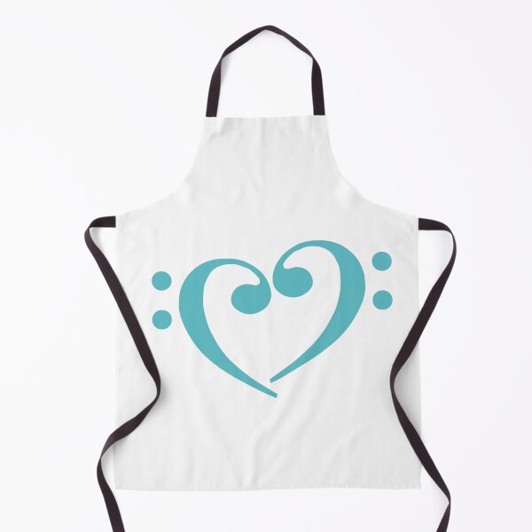 Item preview, Bass Clef Heart Teal designed and sold by Ukulaliens.