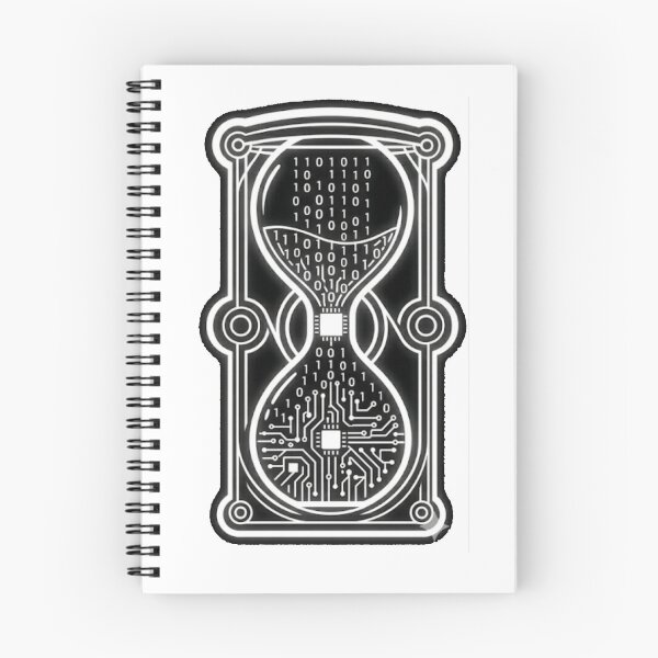 Item preview, Binary Hourglass – The Flow of Digital Time designed and sold by CalmFrameArt.