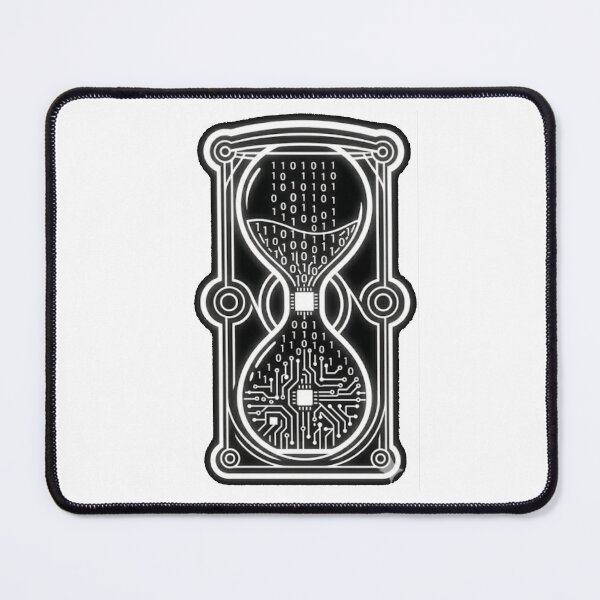 Item preview, Binary Hourglass – The Flow of Digital Time designed and sold by CalmFrameArt.