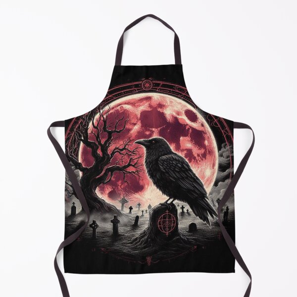 Item preview, Gothic Raven – Red Moon Graveyard Art designed and sold by Dogandesighn.