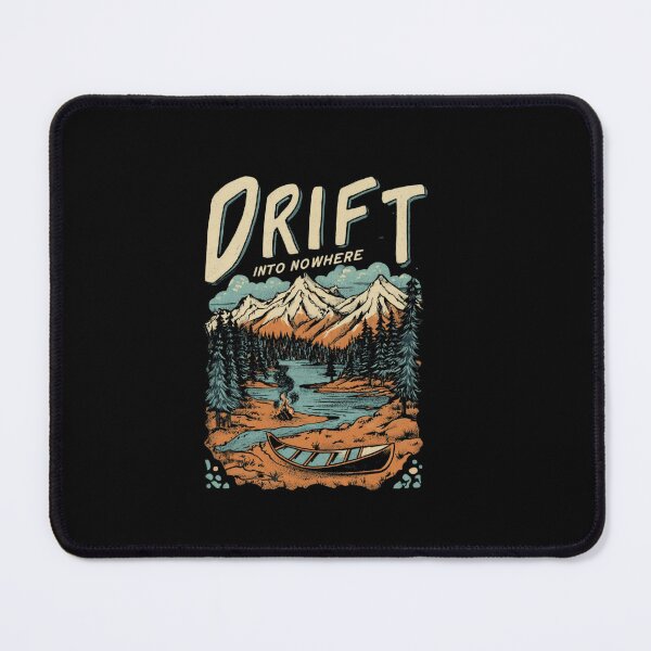 Item preview, Drift Into Nowhere Canoe Mountain Vintage Illustration designed and sold by Blurbean.