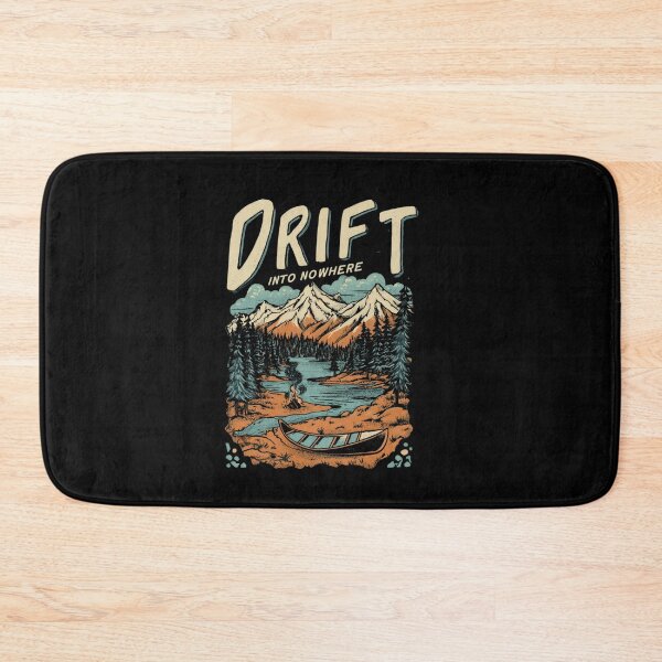 Item preview, Drift Into Nowhere Canoe Mountain Vintage Illustration designed and sold by Blurbean.