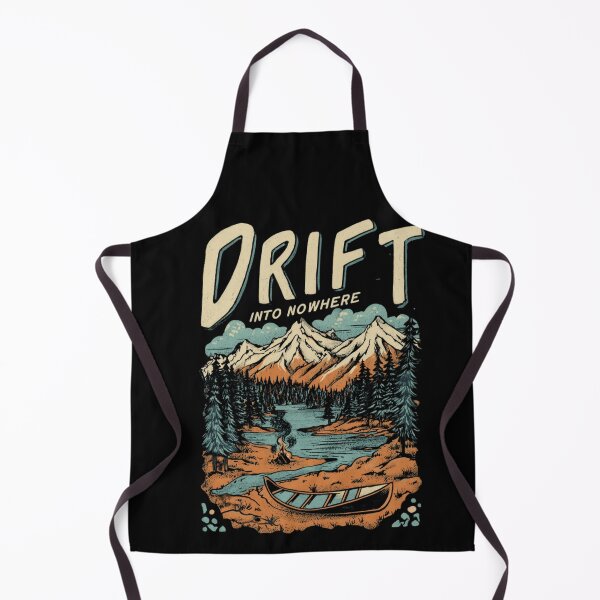 Item preview, Drift Into Nowhere Canoe Mountain Vintage Illustration designed and sold by Blurbean.
