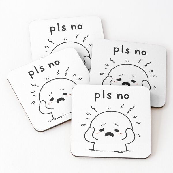 Item preview, pls no – cute overwhelmed blob | Cute Anxiety Meme Sticker designed and sold by moodoodle.design.