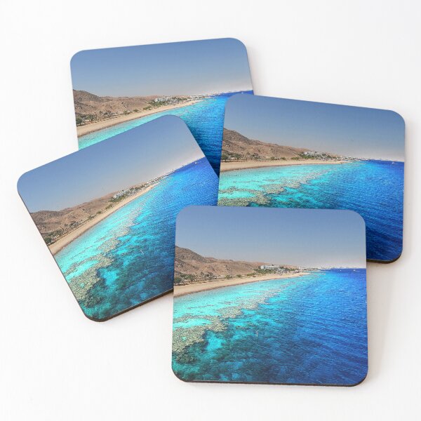 Item preview, Red Sea Coral Reef, Eilat Beach Art, Almogim Coastline Photo, Israel Summer Wall Decor designed and sold by HechtmanFineArt.