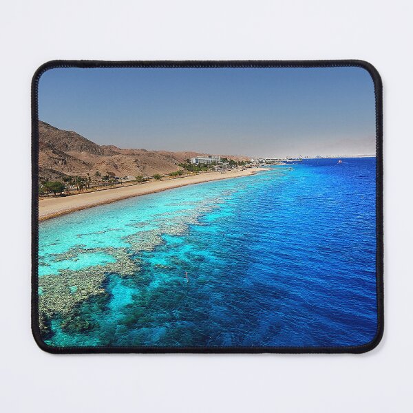 Item preview, Red Sea Coral Reef, Eilat Beach Art, Almogim Coastline Photo, Israel Summer Wall Decor designed and sold by HechtmanFineArt.