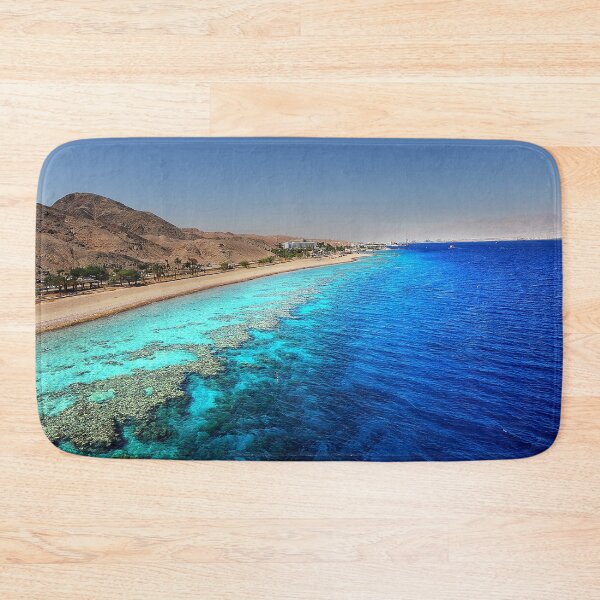 Item preview, Red Sea Coral Reef, Eilat Beach Art, Almogim Coastline Photo, Israel Summer Wall Decor designed and sold by HechtmanFineArt.