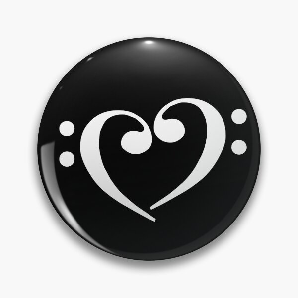 Item preview, Bass Clef Heart White designed and sold by Ukulaliens.