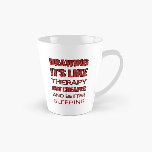 Item preview, Drawing It'S Like Therapy But Cheaper And Better Red Rhinestone designed and sold by TheIconSmith.