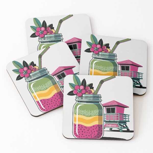 Item preview, California Tropical Smoothie Beach Vibes designed and sold by RedCircleArt.