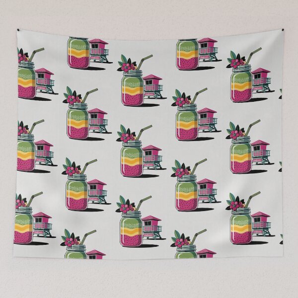 Item preview, California Tropical Smoothie Beach Vibes designed and sold by RedCircleArt.