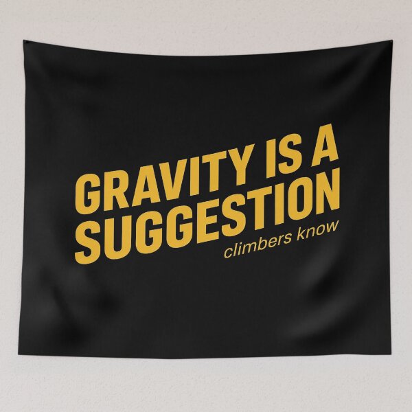 Item preview, Gravity Is A Suggestion Funny Rock Climbing Typography Tee Sticker Climber Gift designed and sold by sharifex.