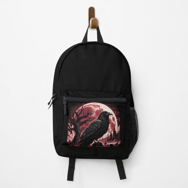 Item preview, The Moon Sees Everything – Gothic Raven Cemetery Art designed and sold by Dogandesighn.