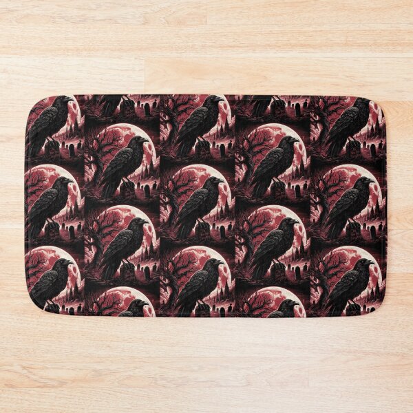 Item preview, The Moon Sees Everything – Gothic Raven Cemetery Art designed and sold by Dogandesighn.