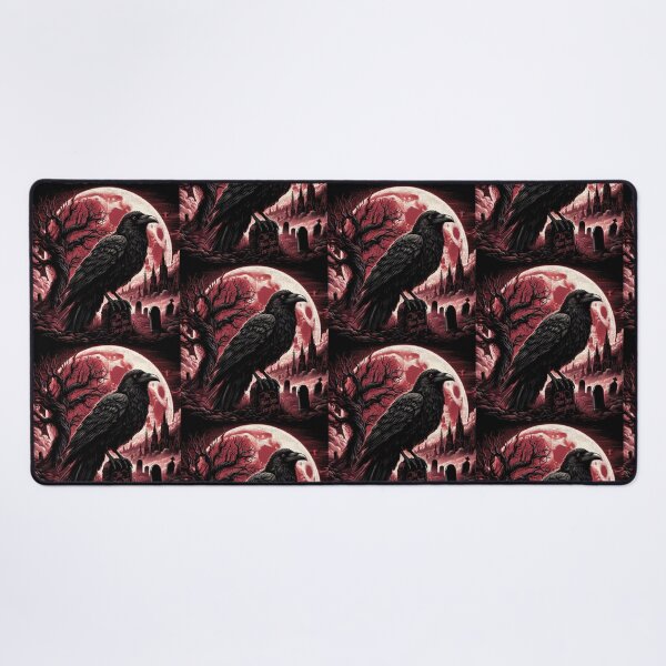 Item preview, The Moon Sees Everything – Gothic Raven Cemetery Art designed and sold by Dogandesighn.