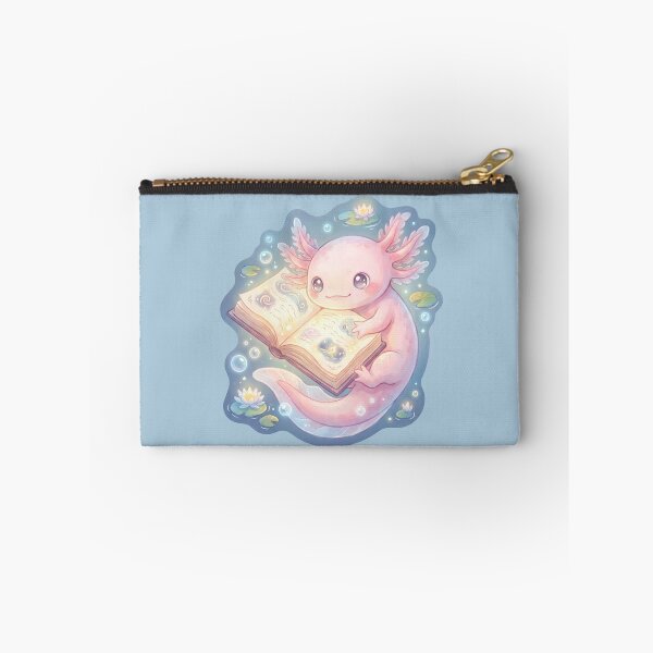 Item preview, Dreamy Axolotl Reading Magic Book designed and sold by MythicCotton.