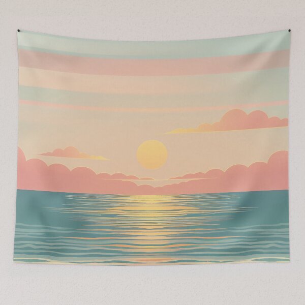 Item preview, Sea Horizon Sunset designed and sold by felix.illustrates.
