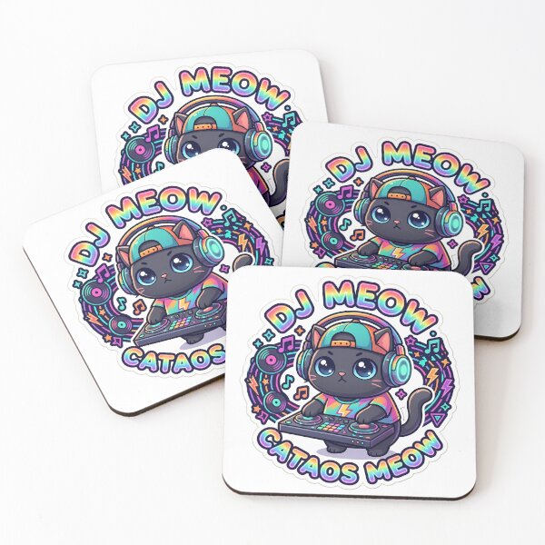 Item preview, Rainbow Beats: Chibi DJ Meow Icon designed and sold by CataosMeow.