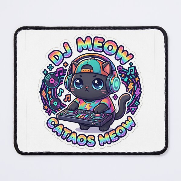 Item preview, Rainbow Beats: Chibi DJ Meow Icon designed and sold by CataosMeow.