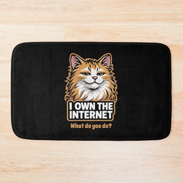 Item preview, Smug Cat Owns Internet Funny Feline Meme designed and sold by AntiqueImages.